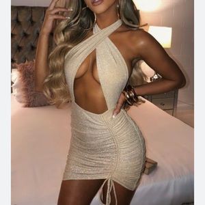 Gold mini dress (from Babyboo)
